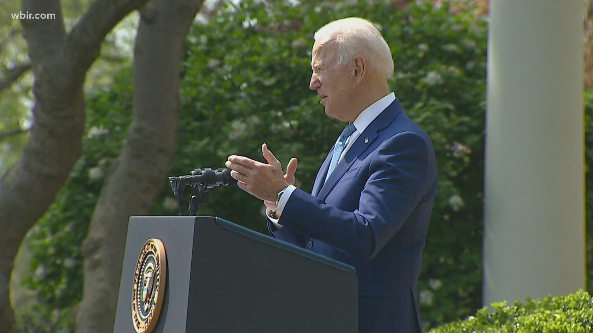 President Biden outlined six executive orders, which include requiring serial numbers and background checks for so-called "ghost guns."
