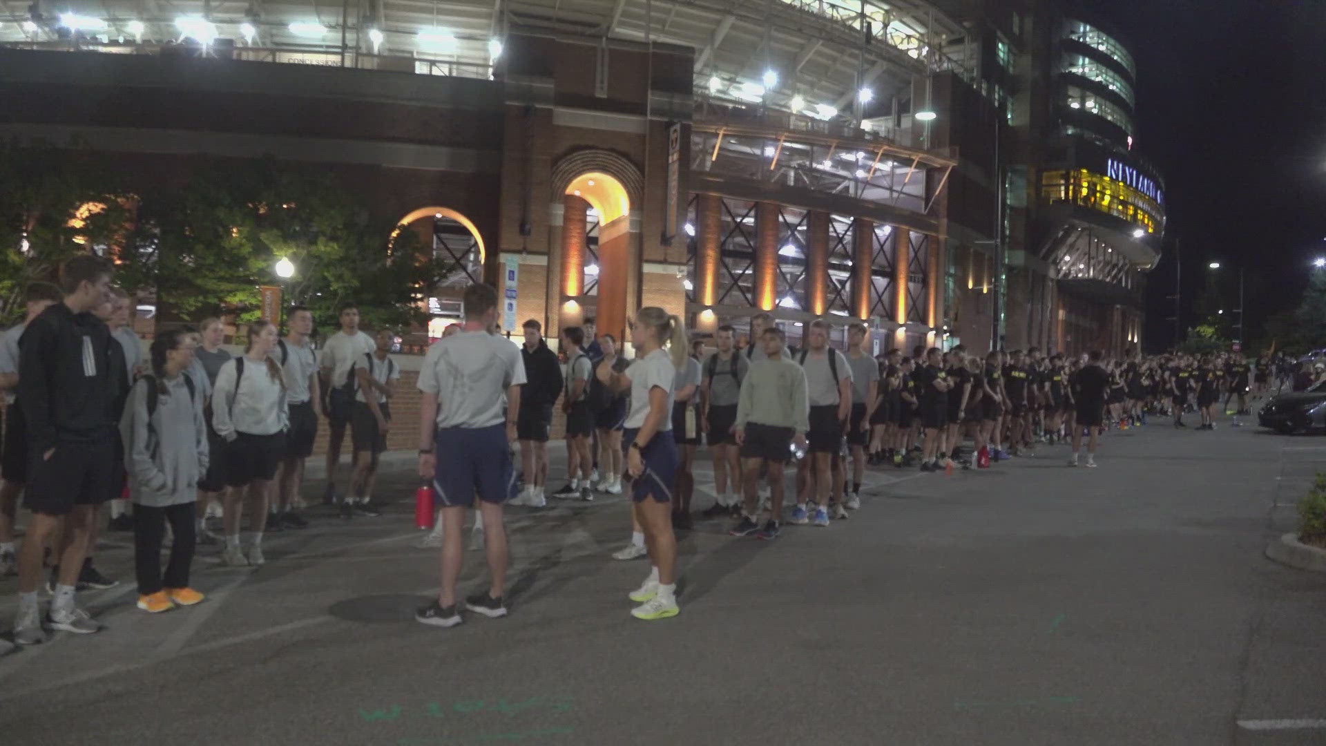 University of Tennessee ROTC members participated in a stair climb in Neyland Stadium in remembrance of 9/11.