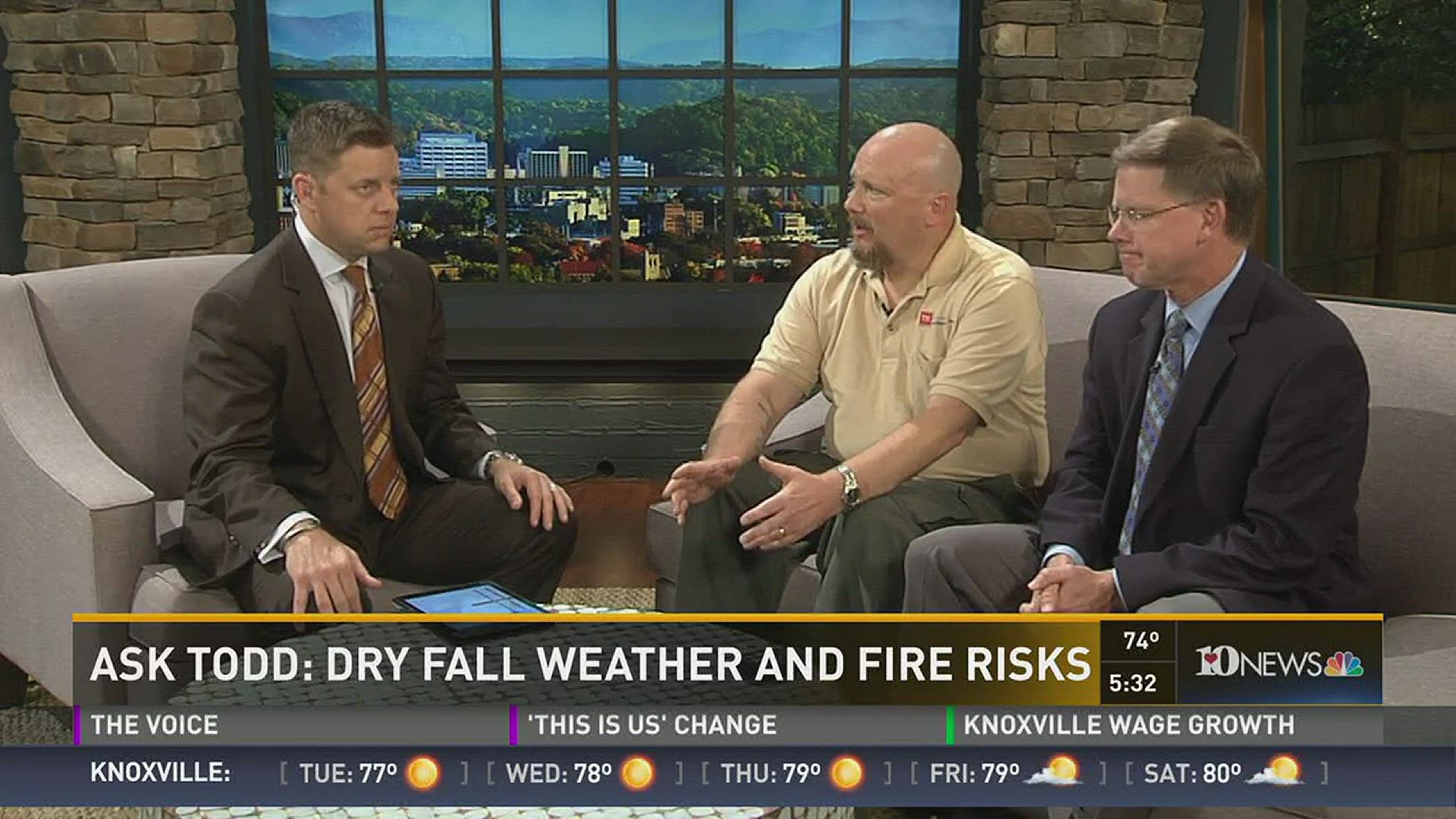 Oct. 10, 2016: Chief Meteorologist Todd Howell is joined by Nathan Waters, from the Tennessee Division of Forestry, to talk about dry conditions and how drought can influence wildfires.
