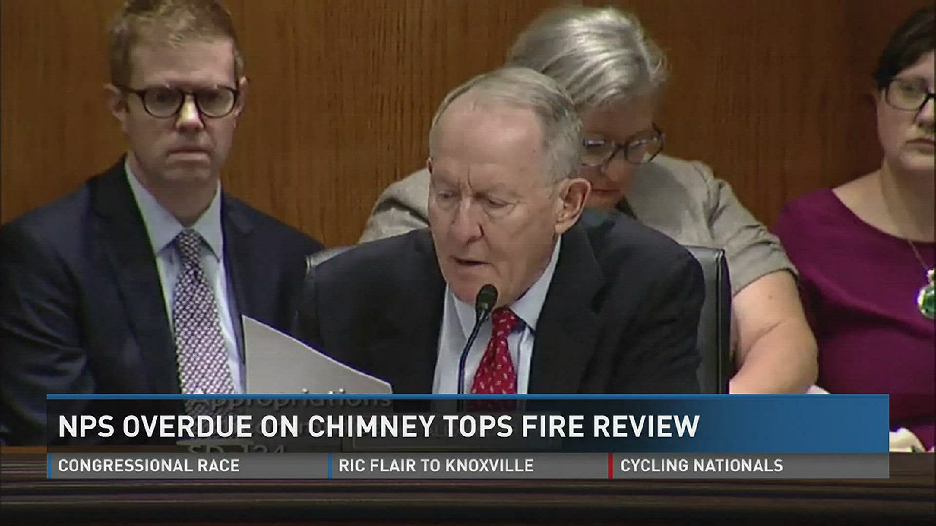 June 21, 2017: Sen. Lamar Alexander quizzed the U.S. Secretary of Interior about a report on the deadly November wildfires.