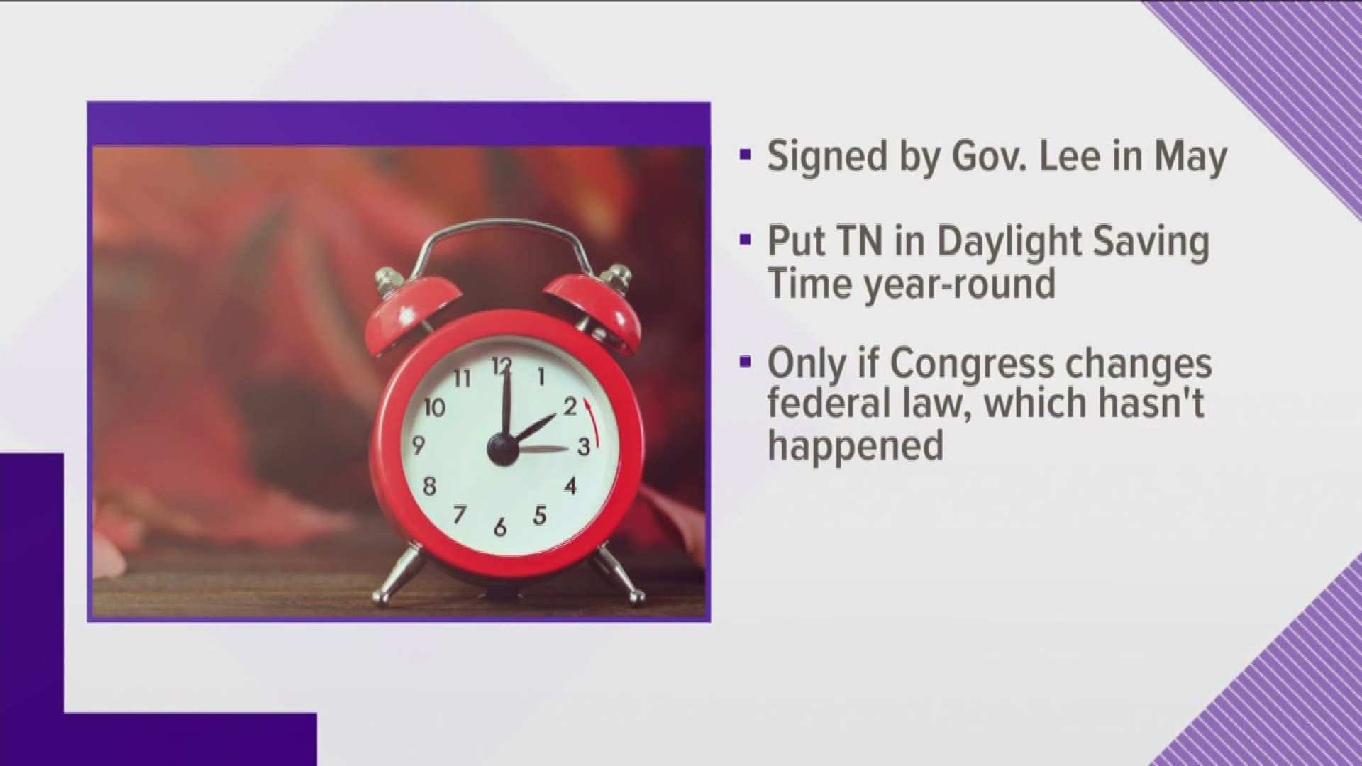 10Listens Despite Tennessee's new Daylight Saving Time law, we still