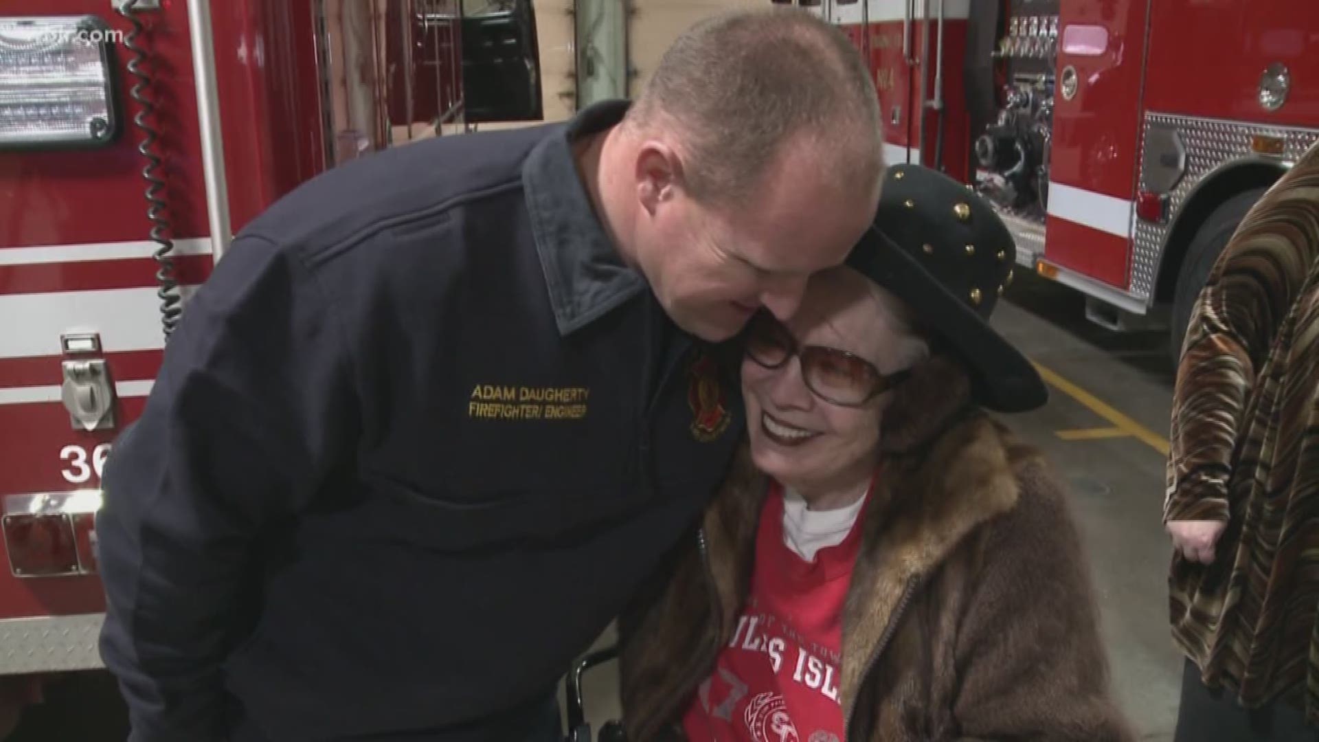 A life saving effort by first responders led to an emotional reunion tonight. The woman saved from this car accident made it a point to thank the brave responders