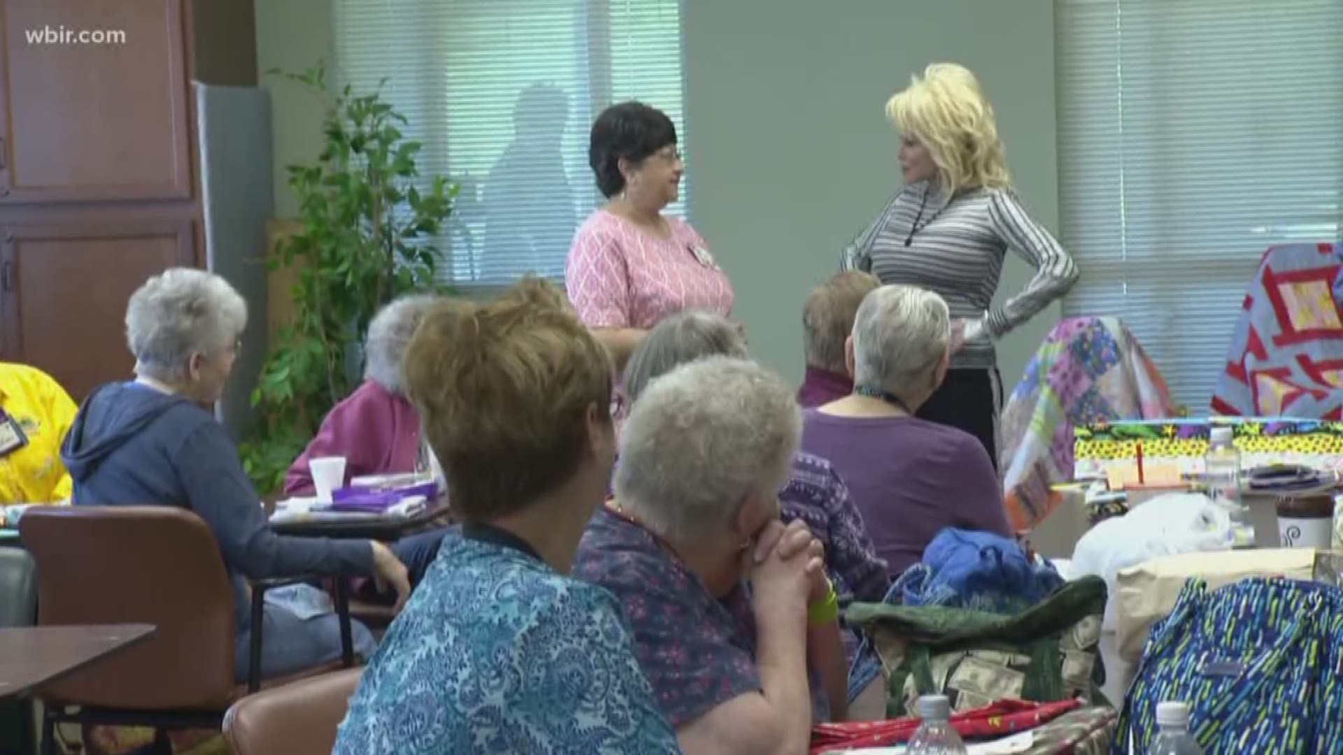 Dolly Parton made a visit to her hometown today. She surprised senior citizens at the senior activity center in Sevierville.May 7, 2018-4pm