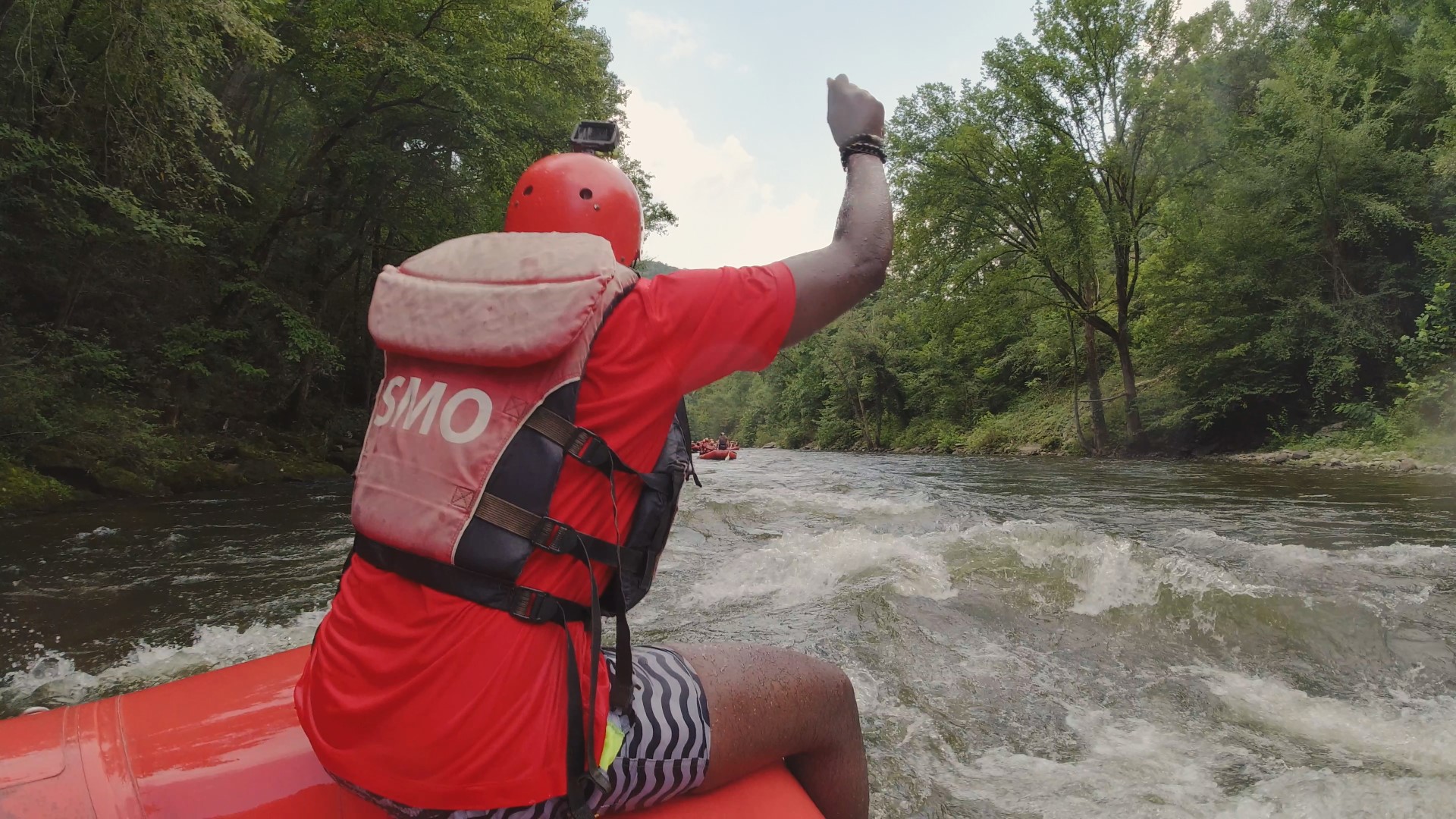 A quiet morning at the Smoky Mountain Outdoors Rafting can quickly become a wild ride on the Pigeon River.