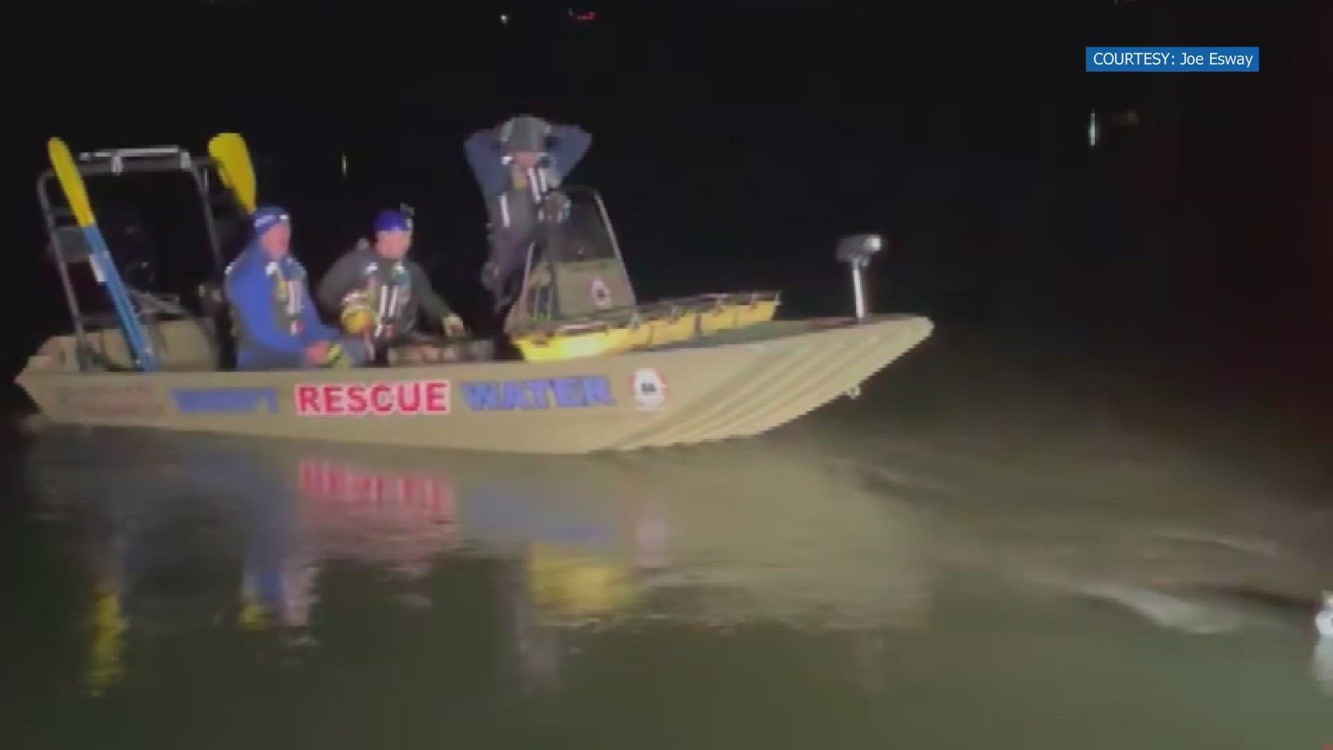 The Cocke County Emergency Management Agency said crews were out on the water for a rescue mission Monday night.