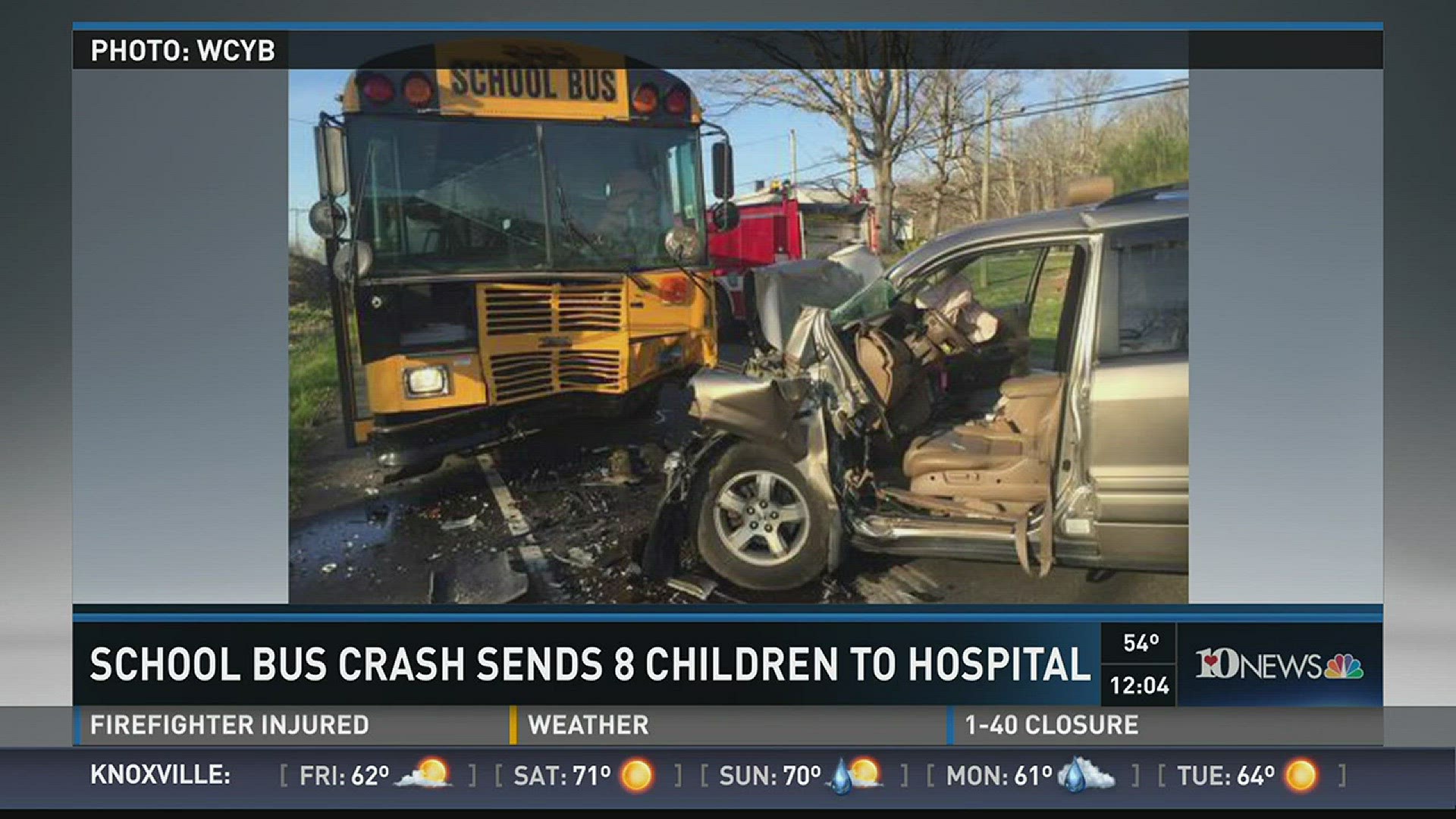 A Greene County school bus crash sent eight children to area hospitals.