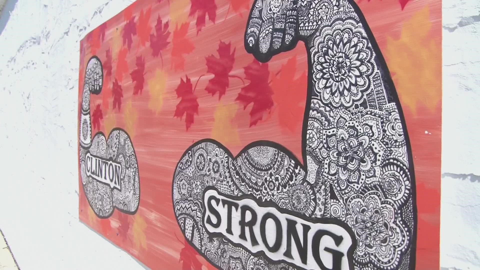 If you head to downtown Clinton, you might notice a new pop of art.