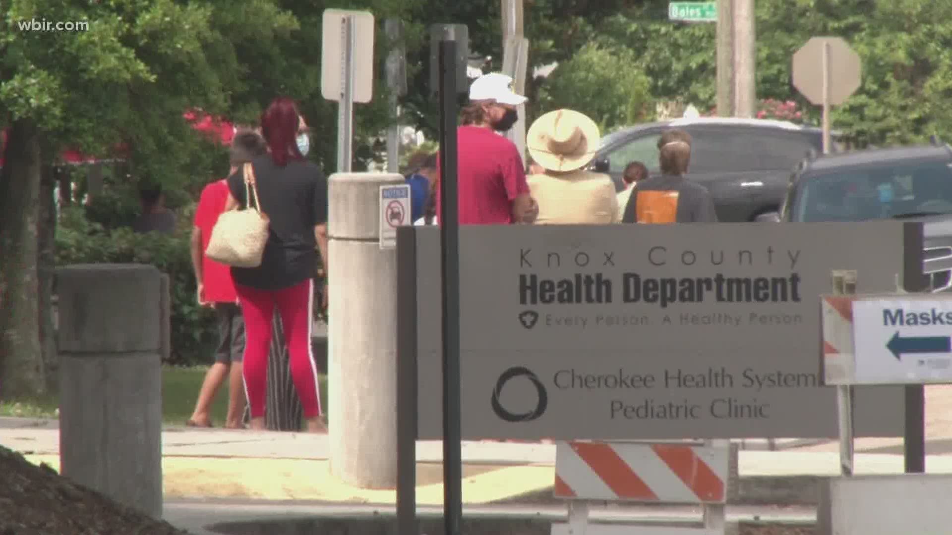 The director of the Knox County Health Department said wait times have stretched to an hour or more.