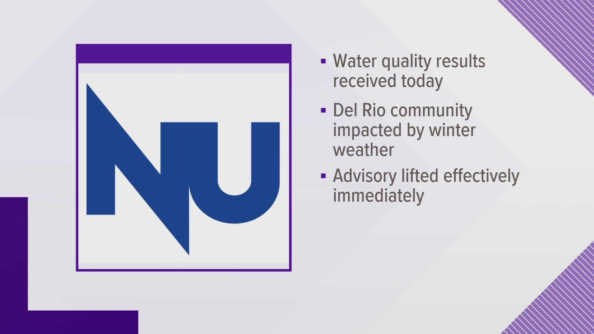 Boil water advisory lifted in Del Rio