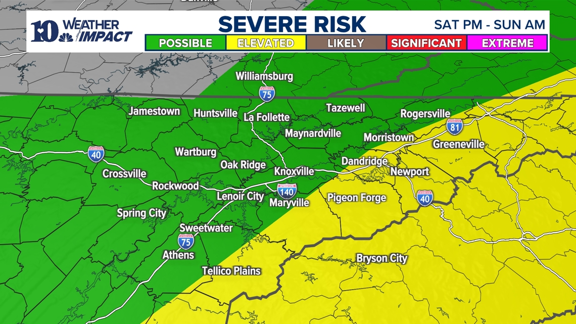 High flood and wind potential for severe storms in East TN late ...