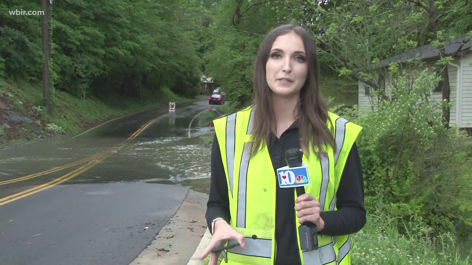 We are out on the ground in Sevier County, where heavy rain flooded some of the roads in the area.
