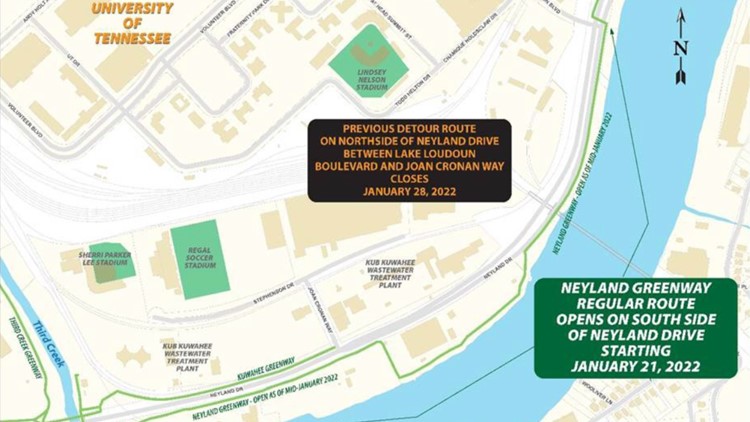 Neyland Greenway to reopen in Knoxville Friday as repairs to wastewater plant near completion
