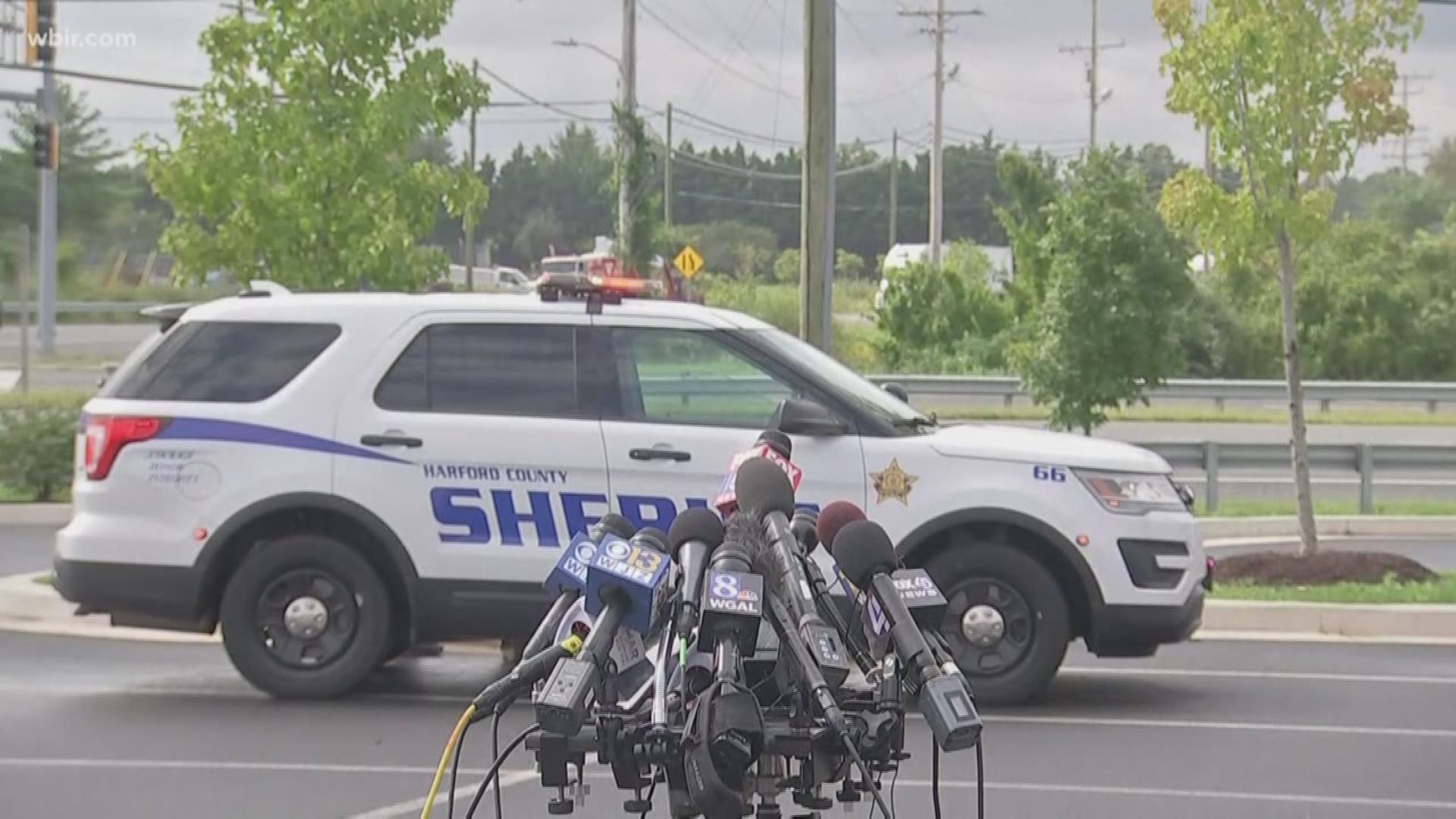 Officials say at least three people are dead after a shooting at a warehouse in Maryland.
