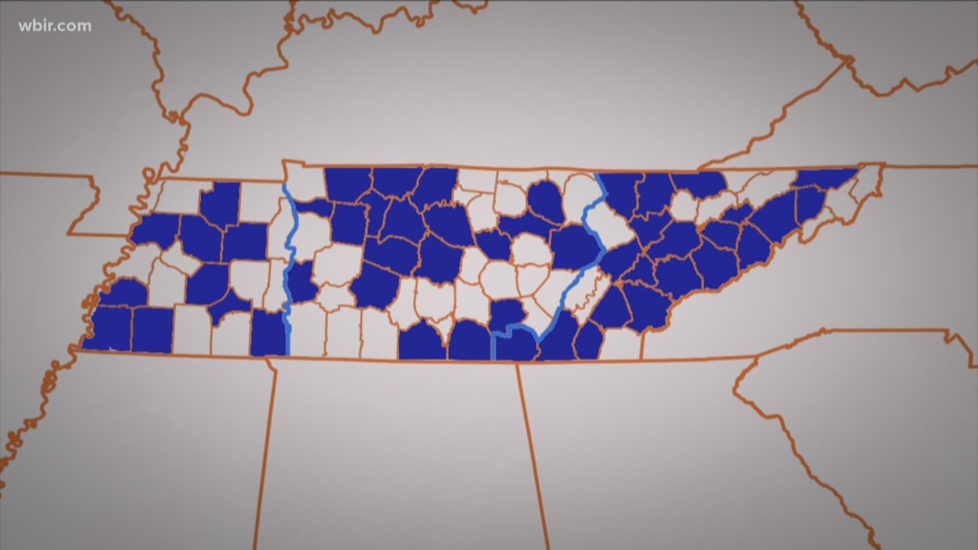 More than half of all Tennessee counties are reporting at least one case of COVID-19.