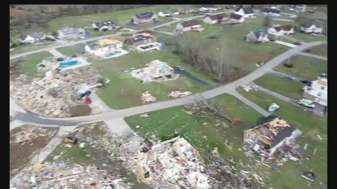 Aerials: Tennessee tornado damage in Putnam Co. near Cookeville | wbir.com