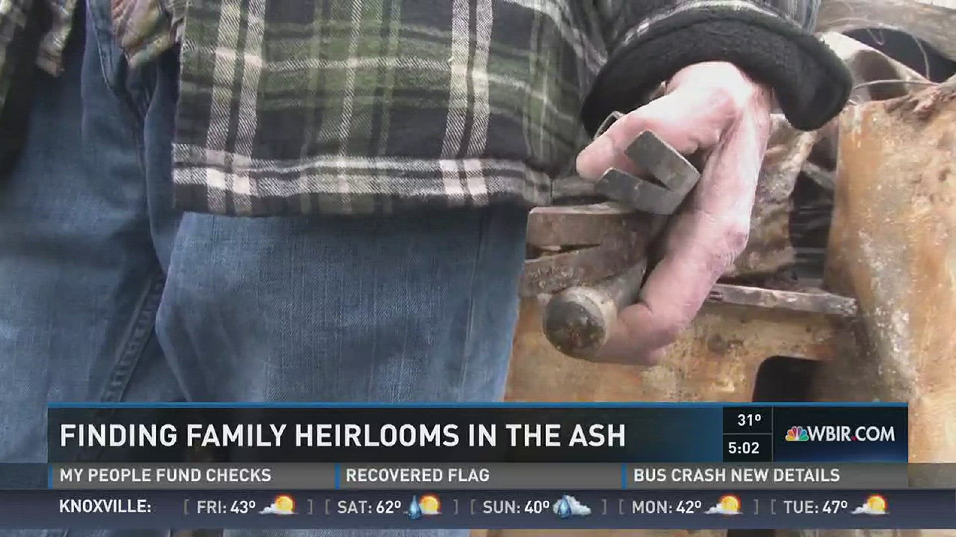 A few tools found in the rubble of a Gatlinburg home have a special meaning to the family who lived there. (12/15/16 5PM)
