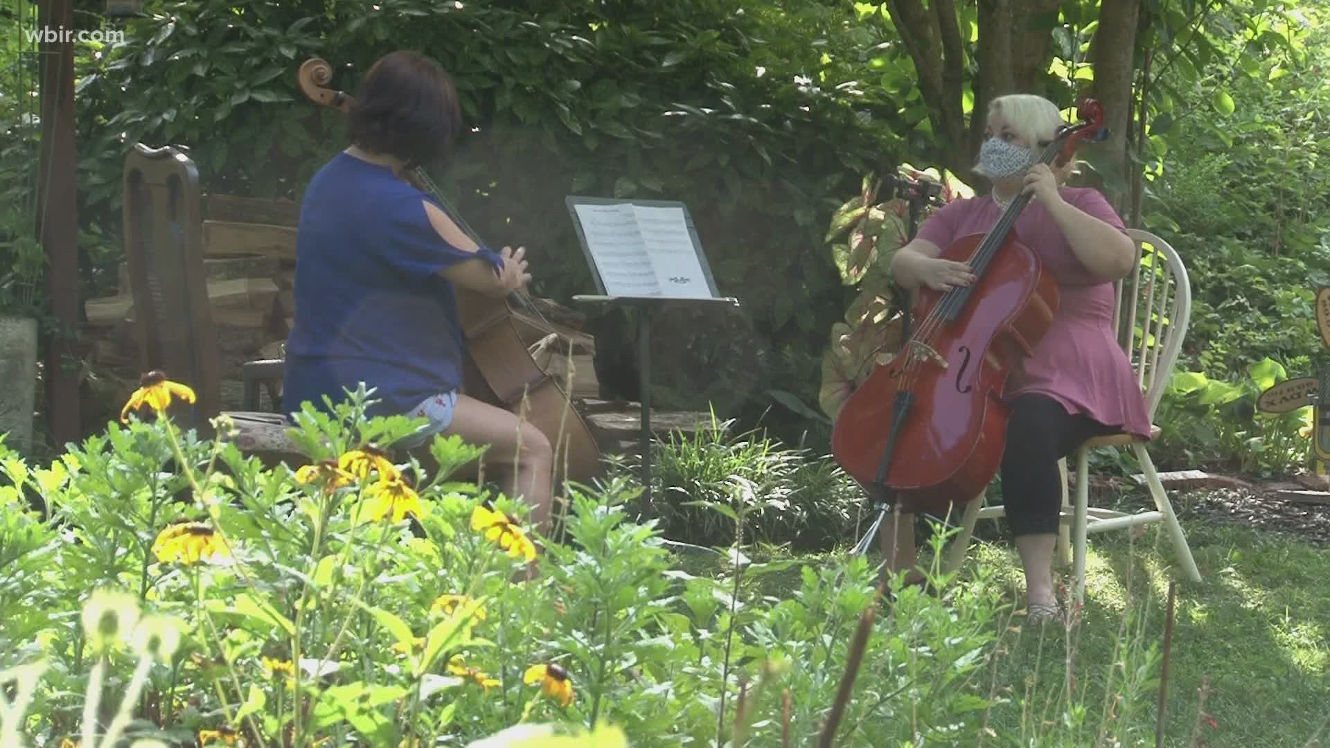 The pandemic may have stolen this cellist's shows, but she's choosing to fill the air with melodies and help her students hit the right notes.