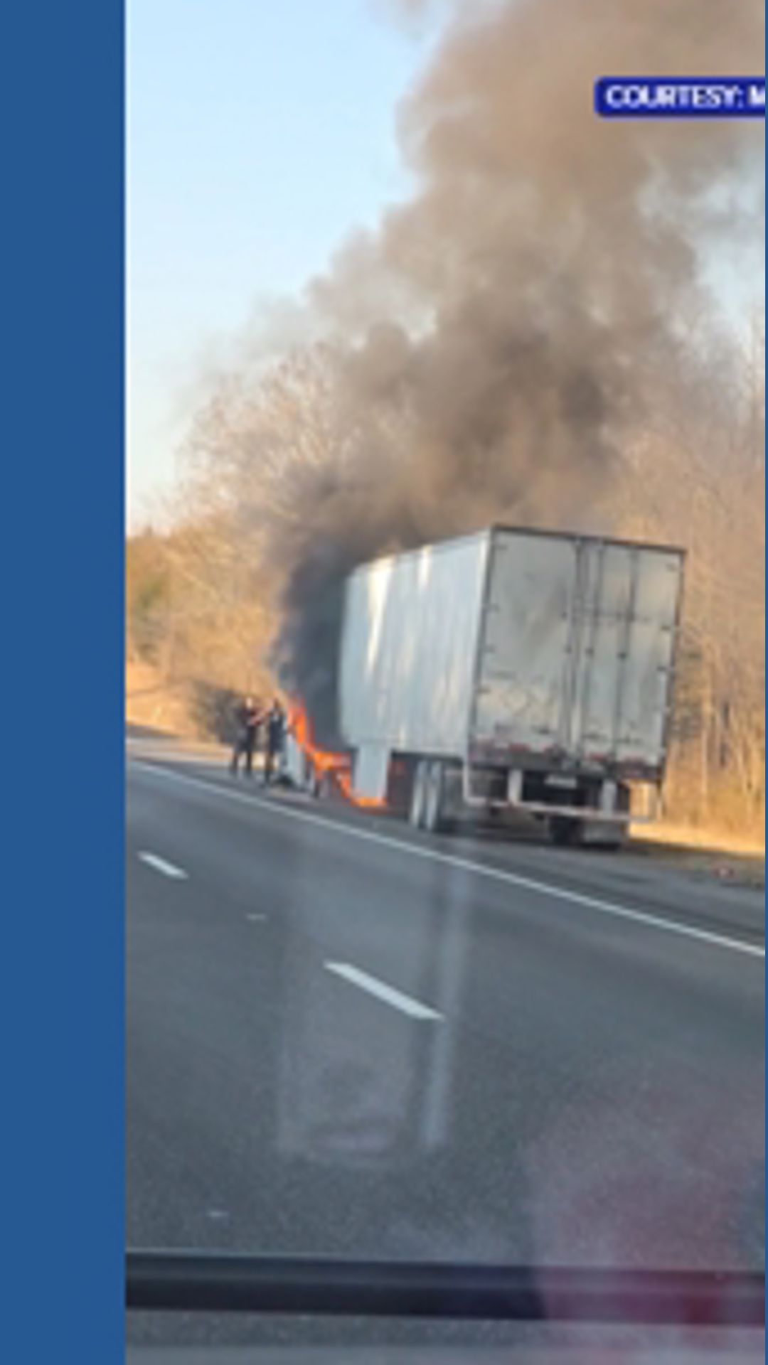 Semi catches fire on I-75 in Loudon County | wbir.com