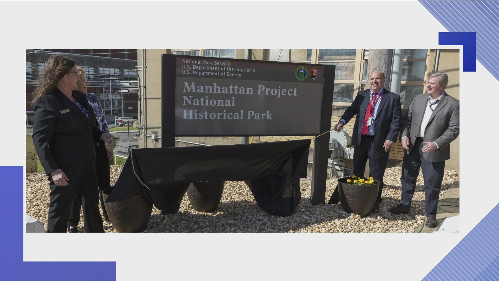 A ceremony was held at the Y-12 National Security Complex to unveil the sign at Building 9731, part of the NPS Manhattan Project National Historical Park.