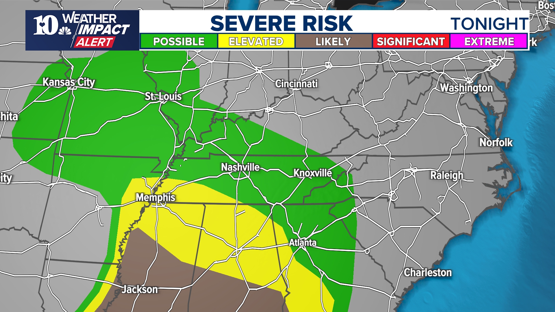Strong storms possible in East Tennessee to start first full week of ...