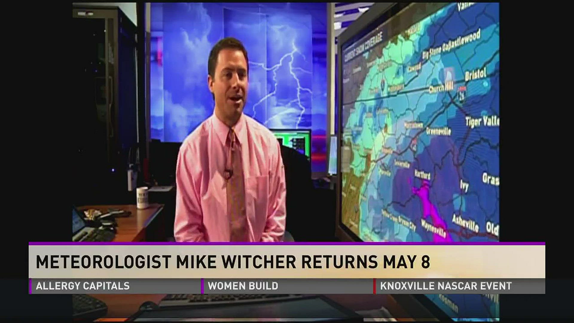 Meteorologist Mike Witcher is returning to Knoxville and the WBIR weather team.