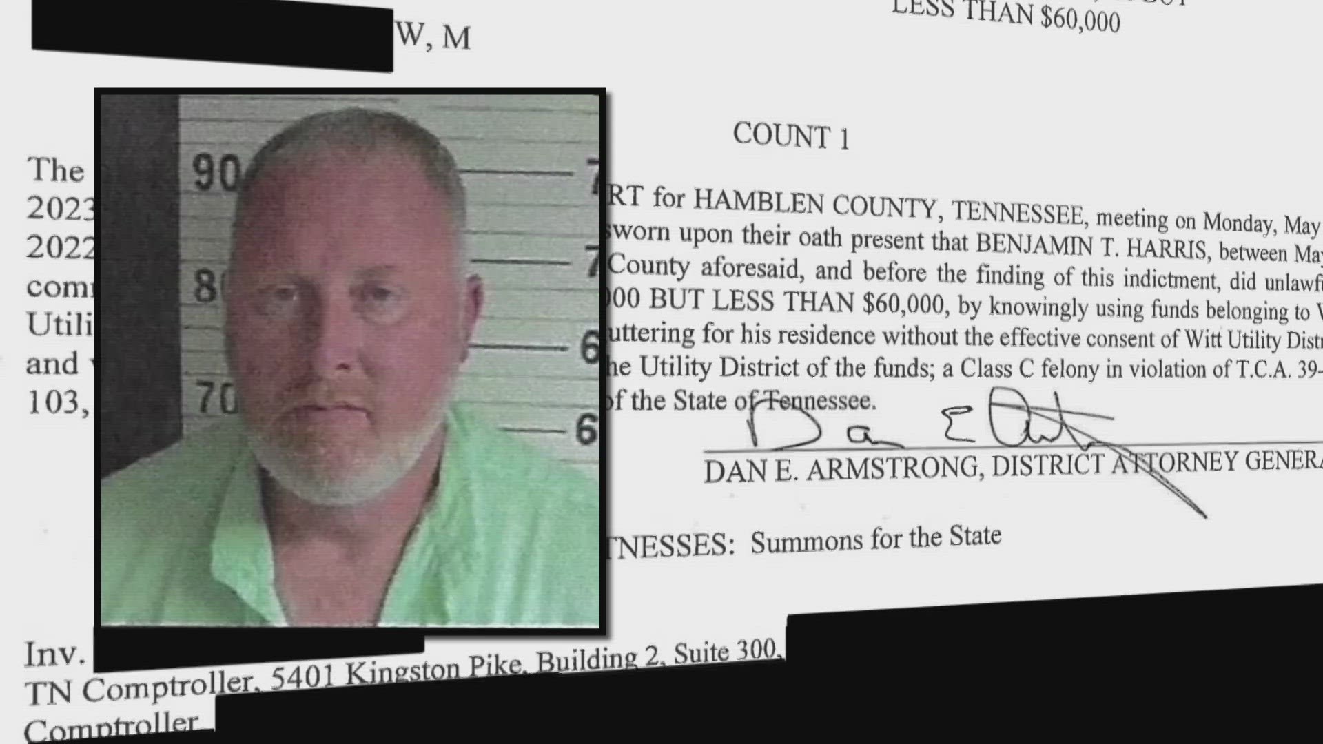 Benjamin Harris of Witt Utility brought reliable water to customers on English Mountain since February 2023. Now, he's facing criminal charges in Hamblen County.