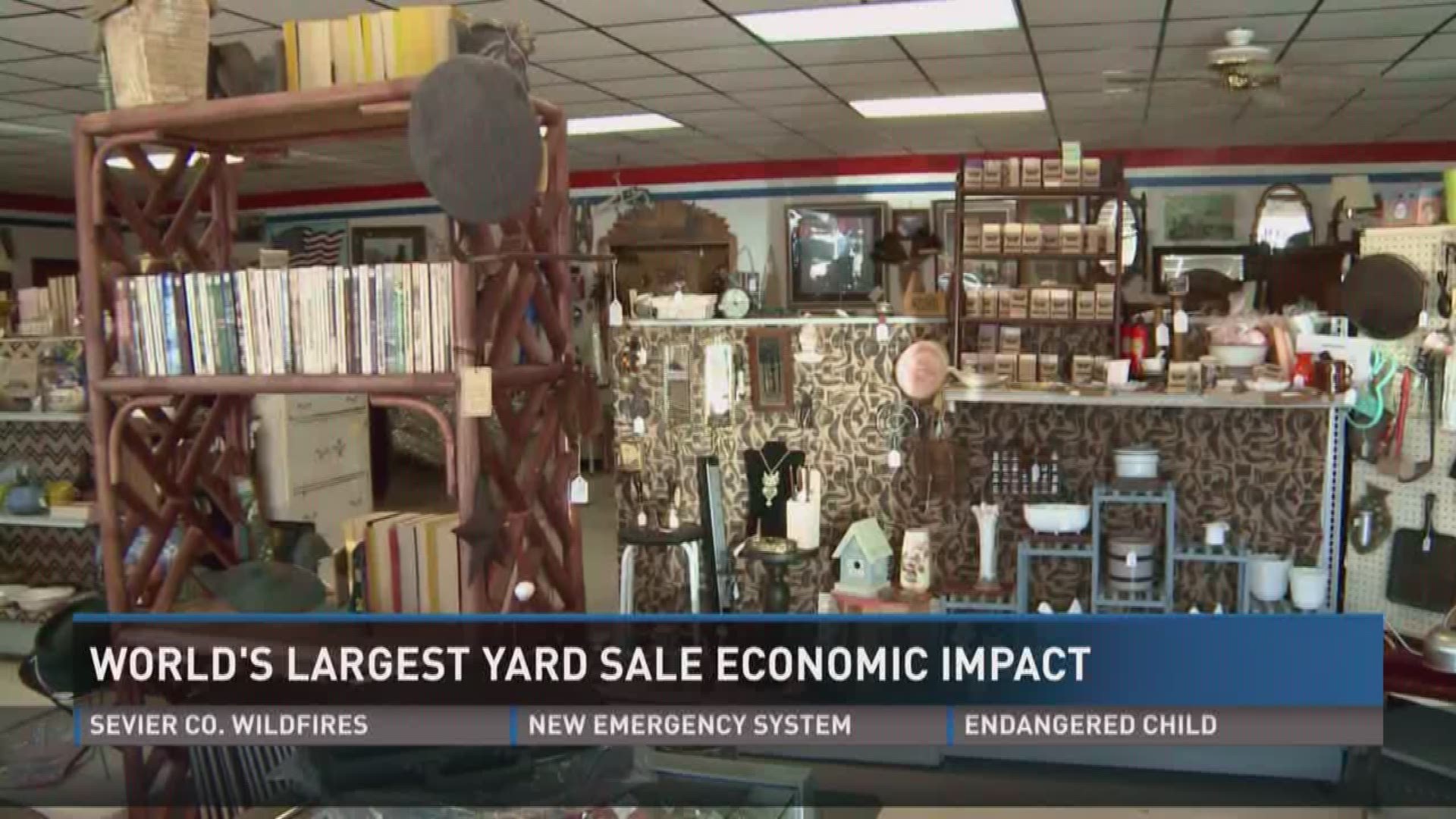 Longest yard sale benefits small town businesses.