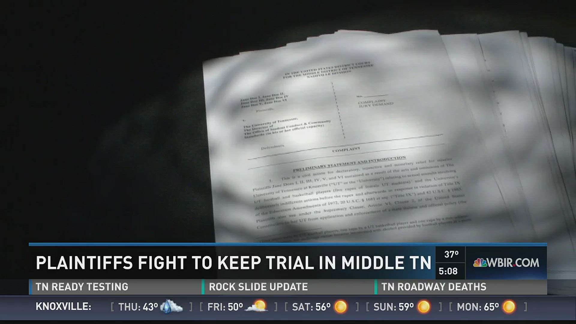 Plaintiffs in the gender discrimination lawsuit against the University of Tennessee filed a motion Tuesday asking a Middle Tennessee federal judge to keep the case in Nashville.