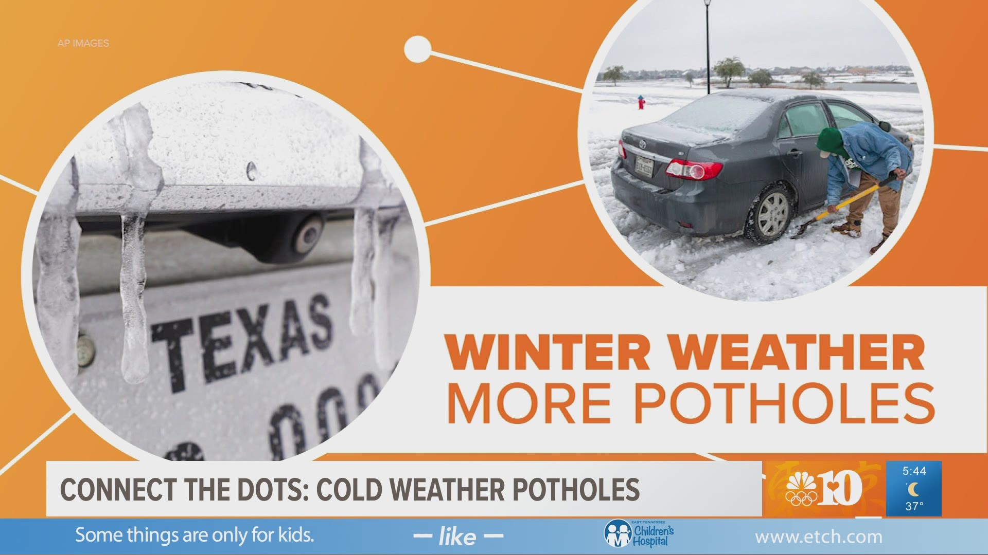 Freezing temperatures and winter weather can mean more than just power outages and burst pipe, it could also mean more potholes.