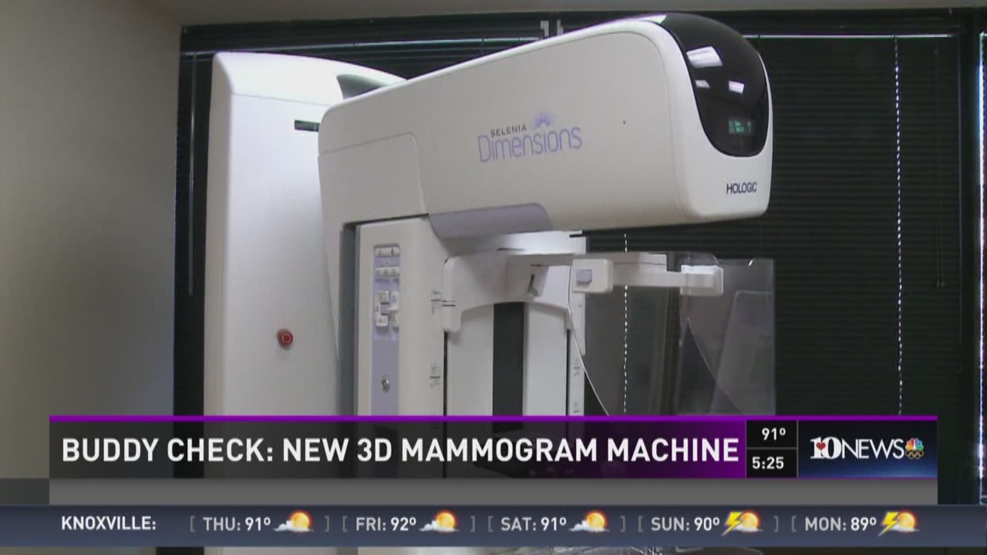 A new 3D mammogram machine at Tennova may help with early detection by taking more images and increasing image quality during each exam. August 10, 2016.