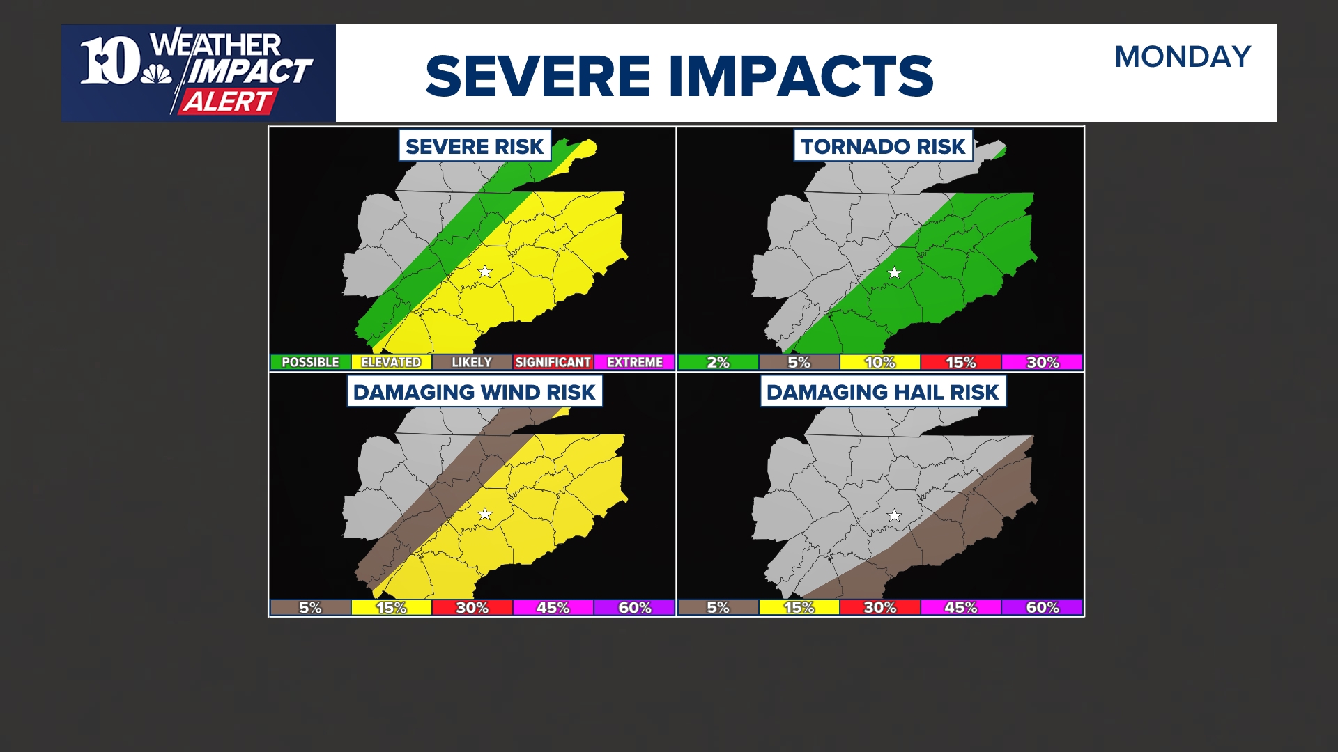 WEATHER IMPACT ALERT FOR SUNDAY NIGHT THROUGH MONDAY | wbir.com