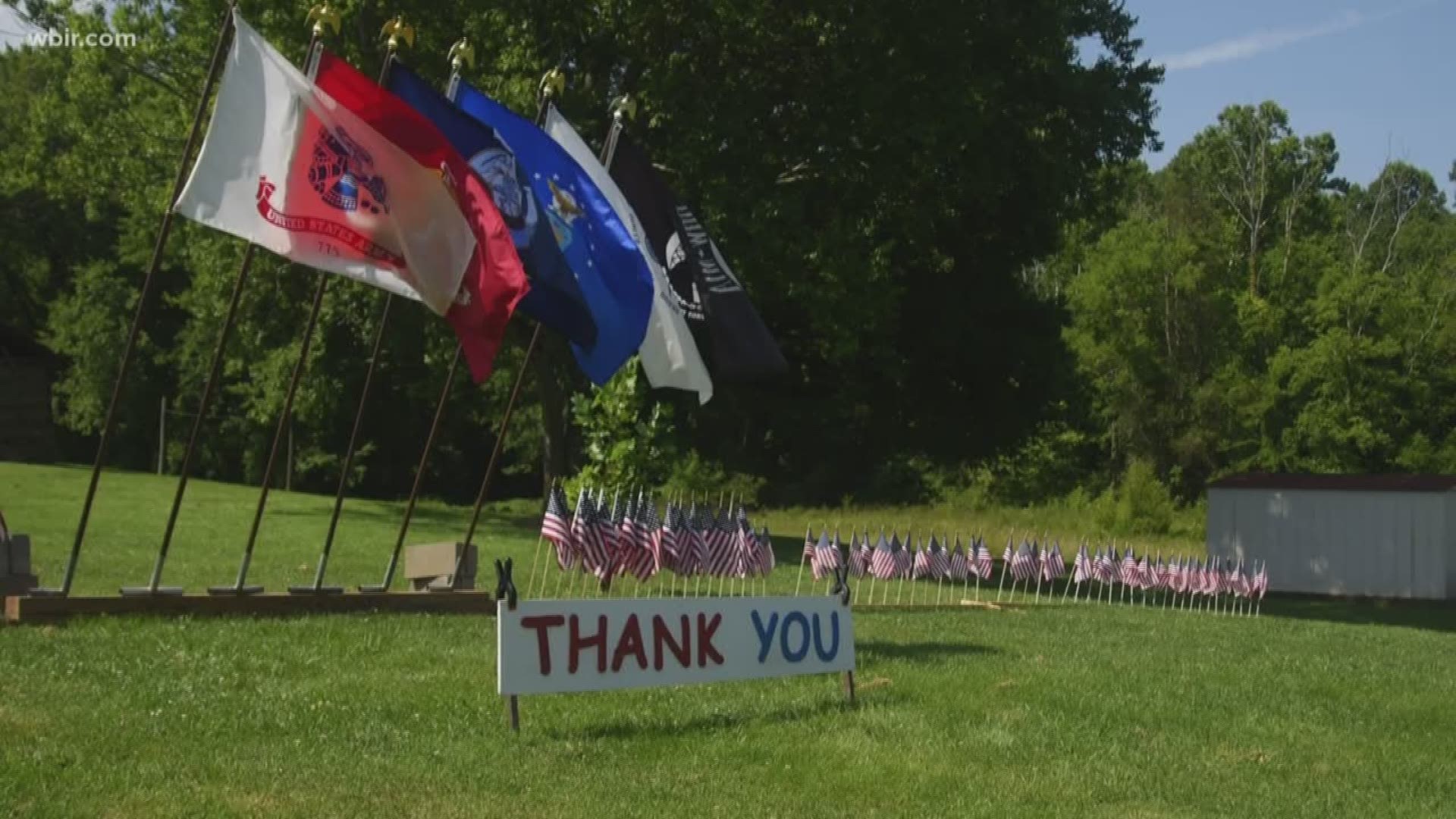 "I think of all those who didn't get to come home and it could've been my son who didn't get to come home. So we did this to honor everyone. And we hope that they would come by and just spend a moment with the flags."