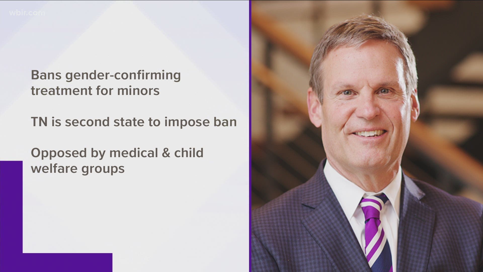 This week Gov. Bill Lee approved legislation that bans gender-confirming treatment for minors before they reach puberty.