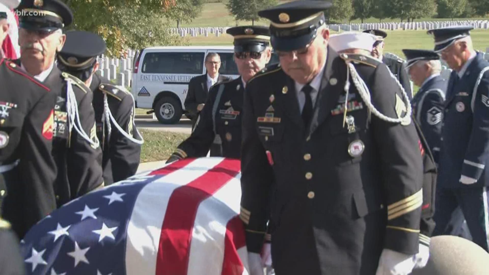 Dozens of people came together to say goodbye to a veteran with no family to claim him.