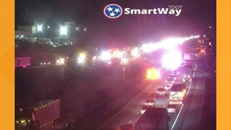 KPD: 1 person dead after semi-truck hit disabled minivan on I-40 West at Strawberry Plains Pike