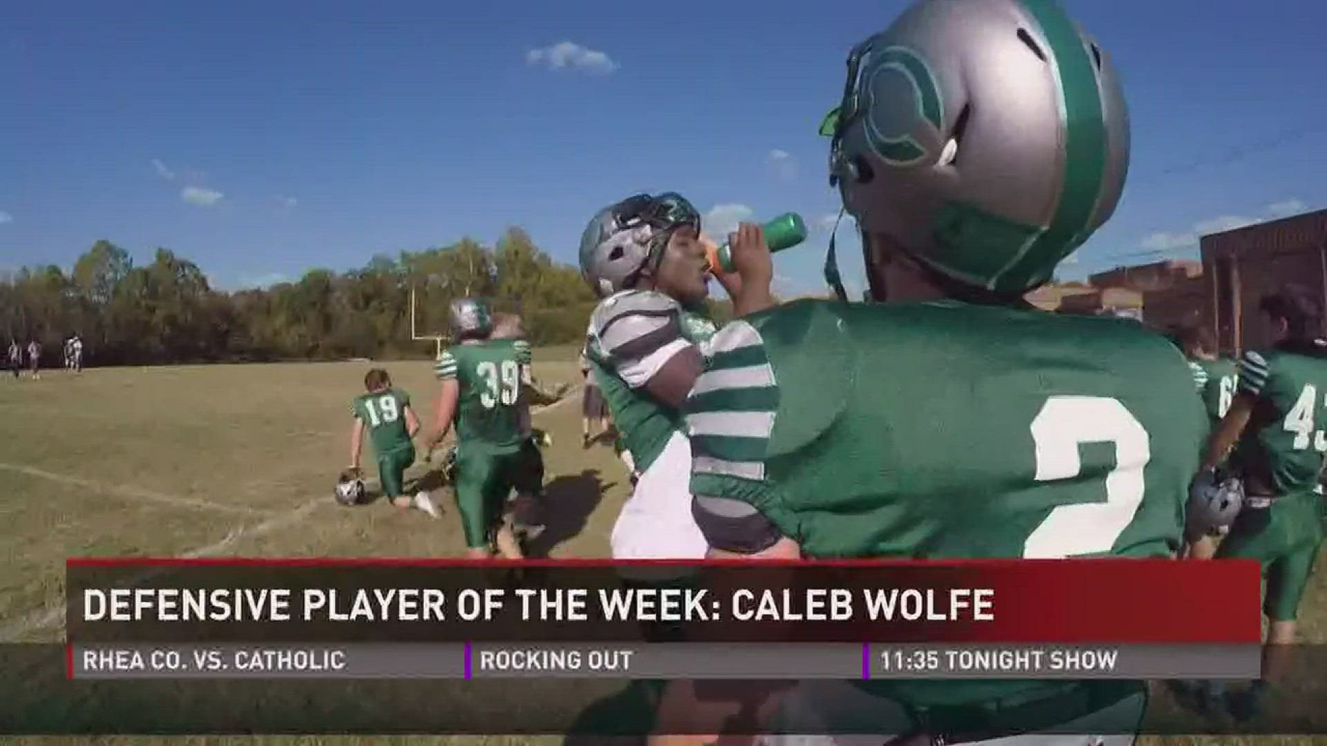 10 tackles, a couple for loss and a sack, Wolfe  earns our defensive player of the week!