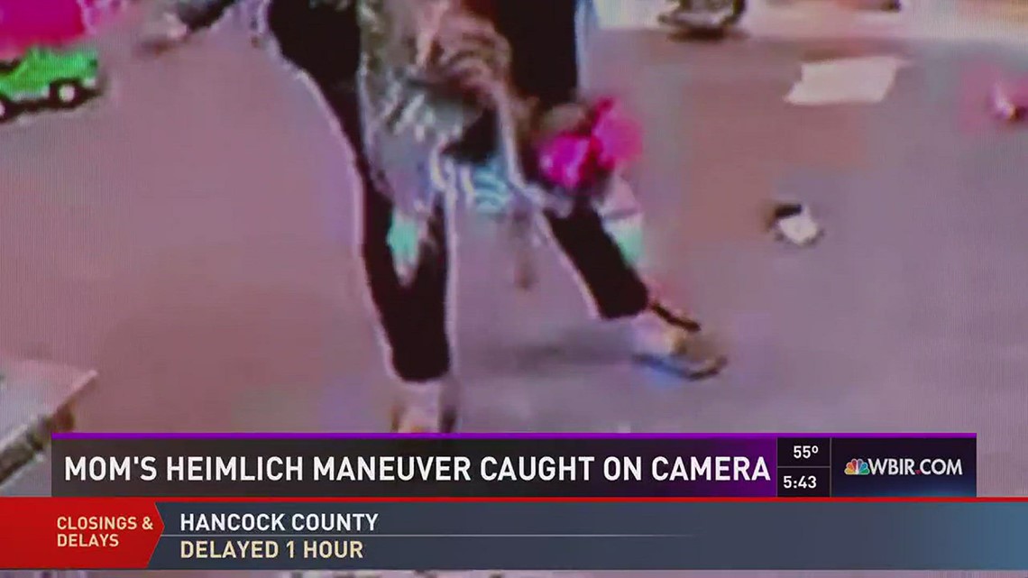 Mom saves daughter choking caught on camera | wbir.com