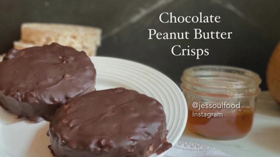 Chocolate peanut butter crisps
