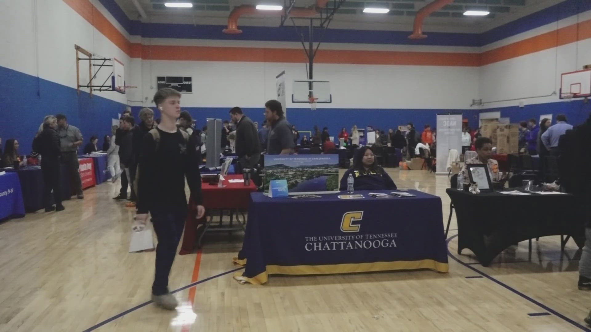 Colleges like UT Chattanooga and Carson Newman and employers like UT Federal Credit Union showed students what a job with them could look like after graduation.