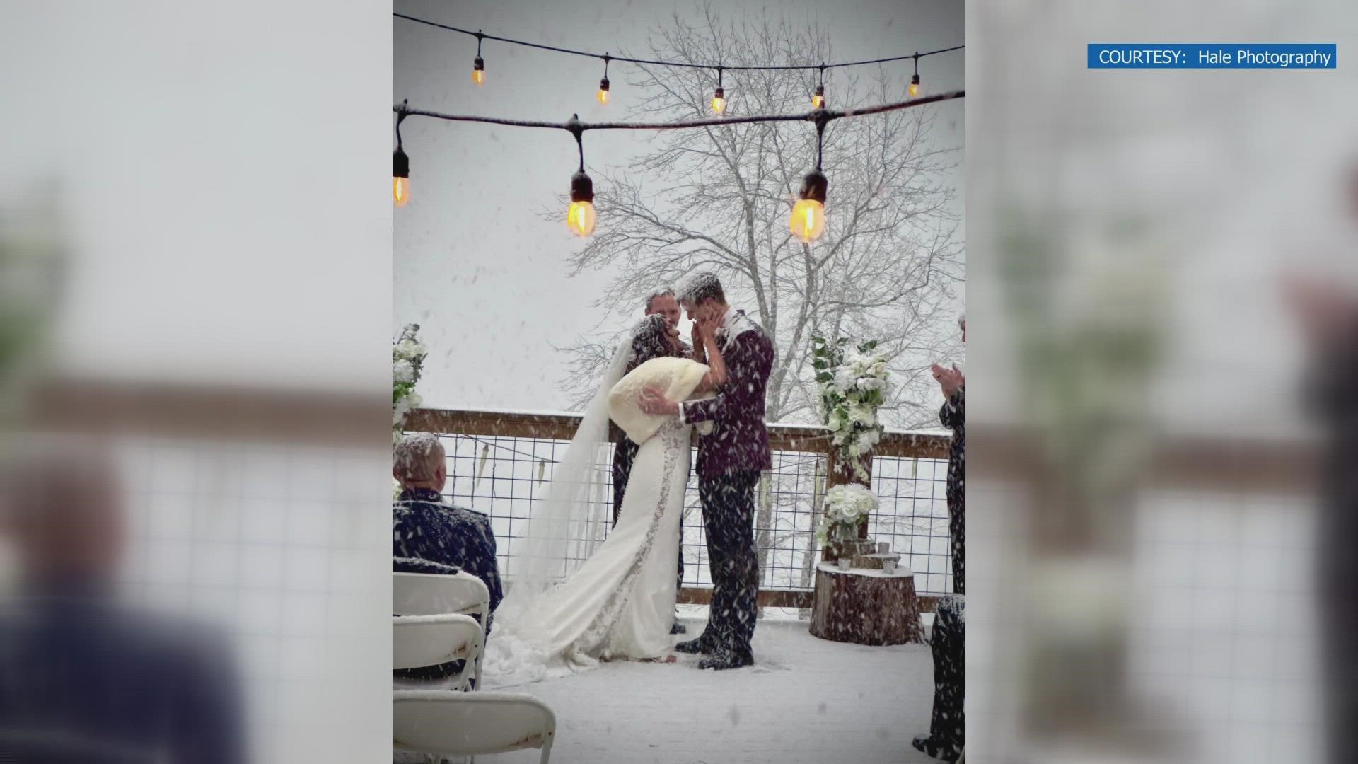 Snow can be a headache, but it can also be pretty magical. On Friday, it added to one couple's very special day!