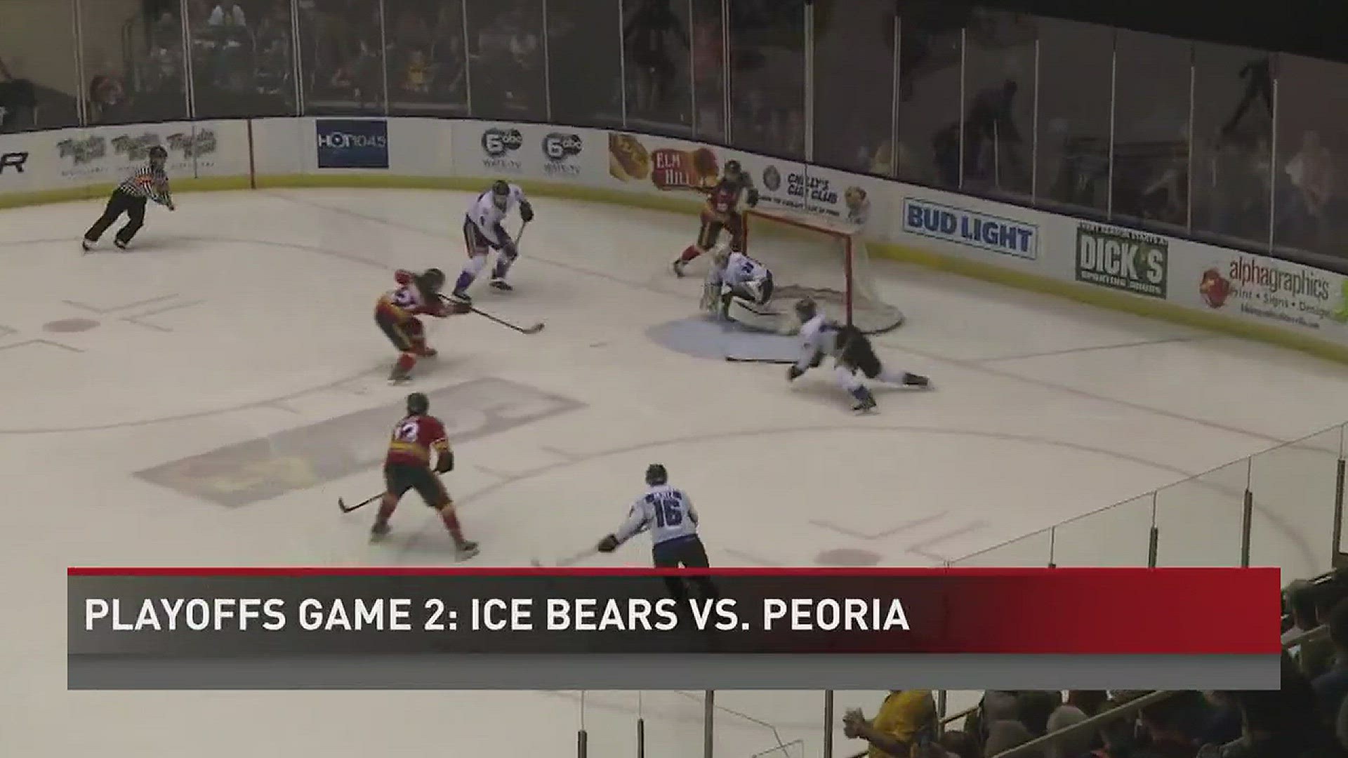 Peoria sweeps the Ice Bears in their first round playoff series, eliminating Knoxville with a 5-1 defeat at the Coliseum on Friday night.