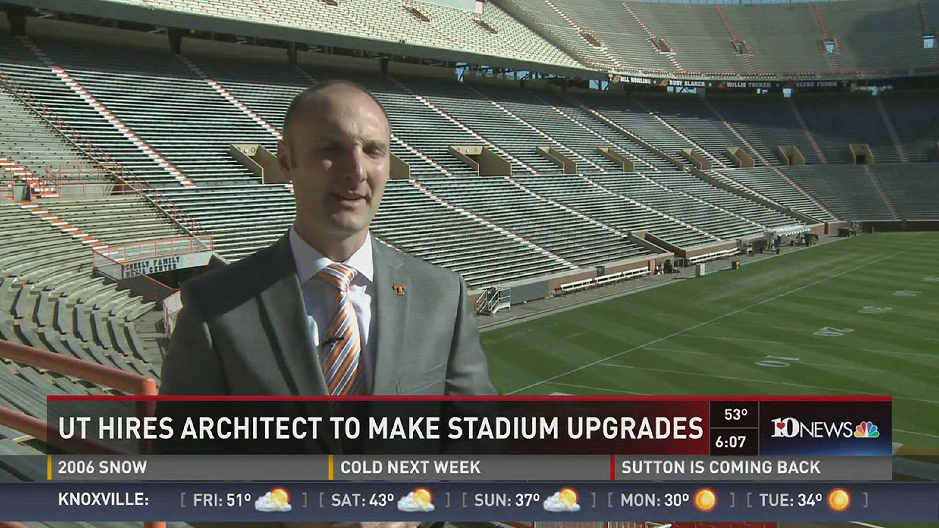 Renovations are being considered for Neyland Stadium. The University of Tennessee has hired an architect to make stadium upgrades. Jan. 14, 2016