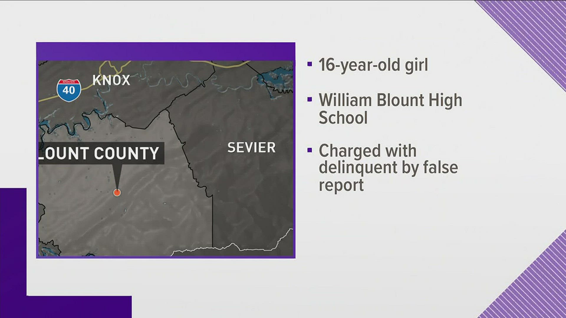 March 8, 2018: A 16-year-old William Blount High School student is in custody after authorities say she admitted to writing a "hit list" on the wall of a school bathroom.