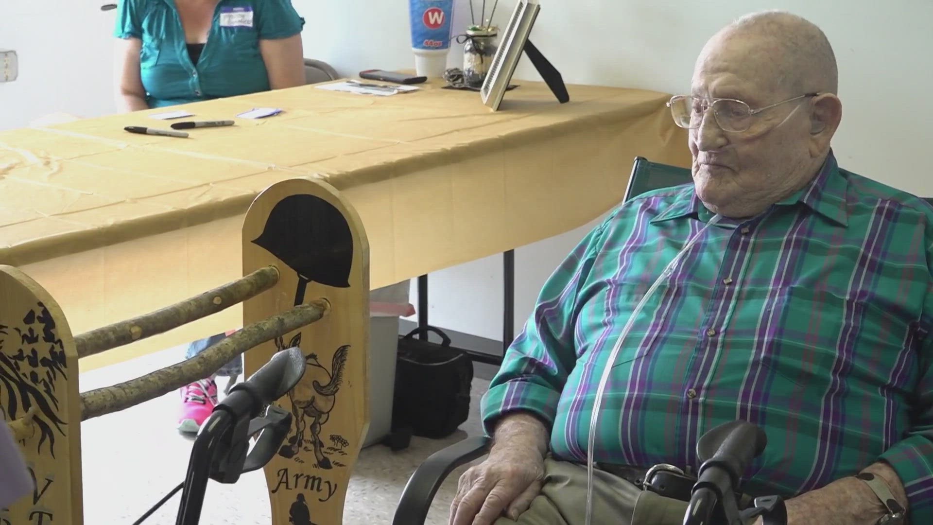 Glen Baumgardner turned 100 years old on May 11 and celebrated his centennial on Saturday.