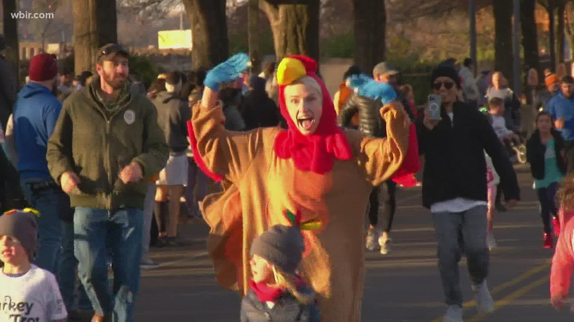 Runners will likely need to sprint through downtown Knoxville in cold temperatures, making room in their bellies for a Thanksgiving meal.