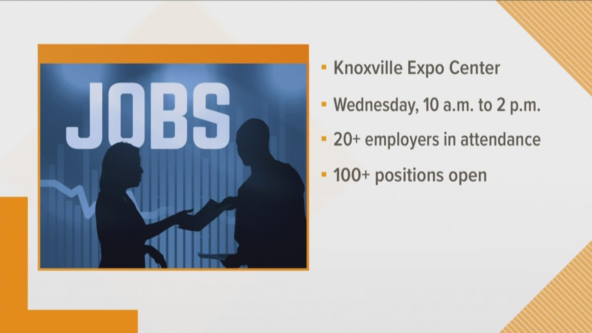 if you're looking for a job... the Knoxville Expo Center is hosting a free job fair Wednesday (2/12) starting at 10 a.m.