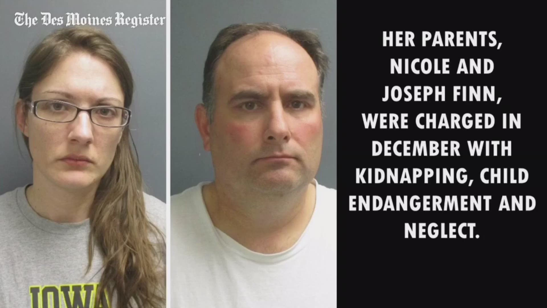 Natalie Finn suffered cardiac arrest in October from emaciation due to denial of critical care. Her parents, Nicole and Joseph Finn, were charged in her death. (The Des Moines Register)