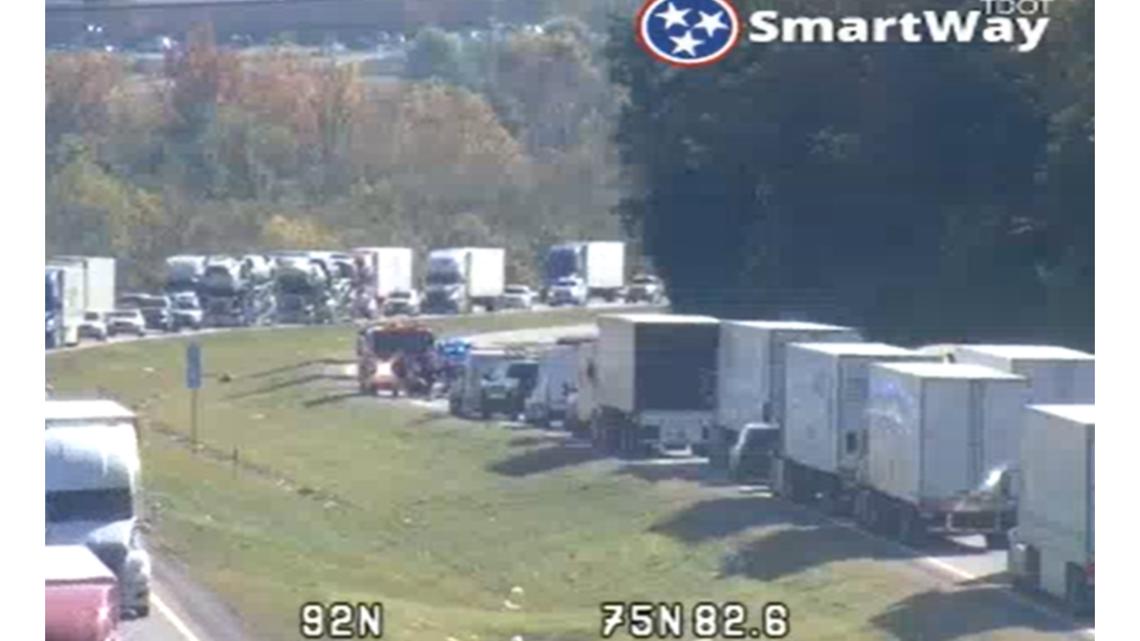 I-75 South back open after multi-vehicle crash near I-40 split in ...