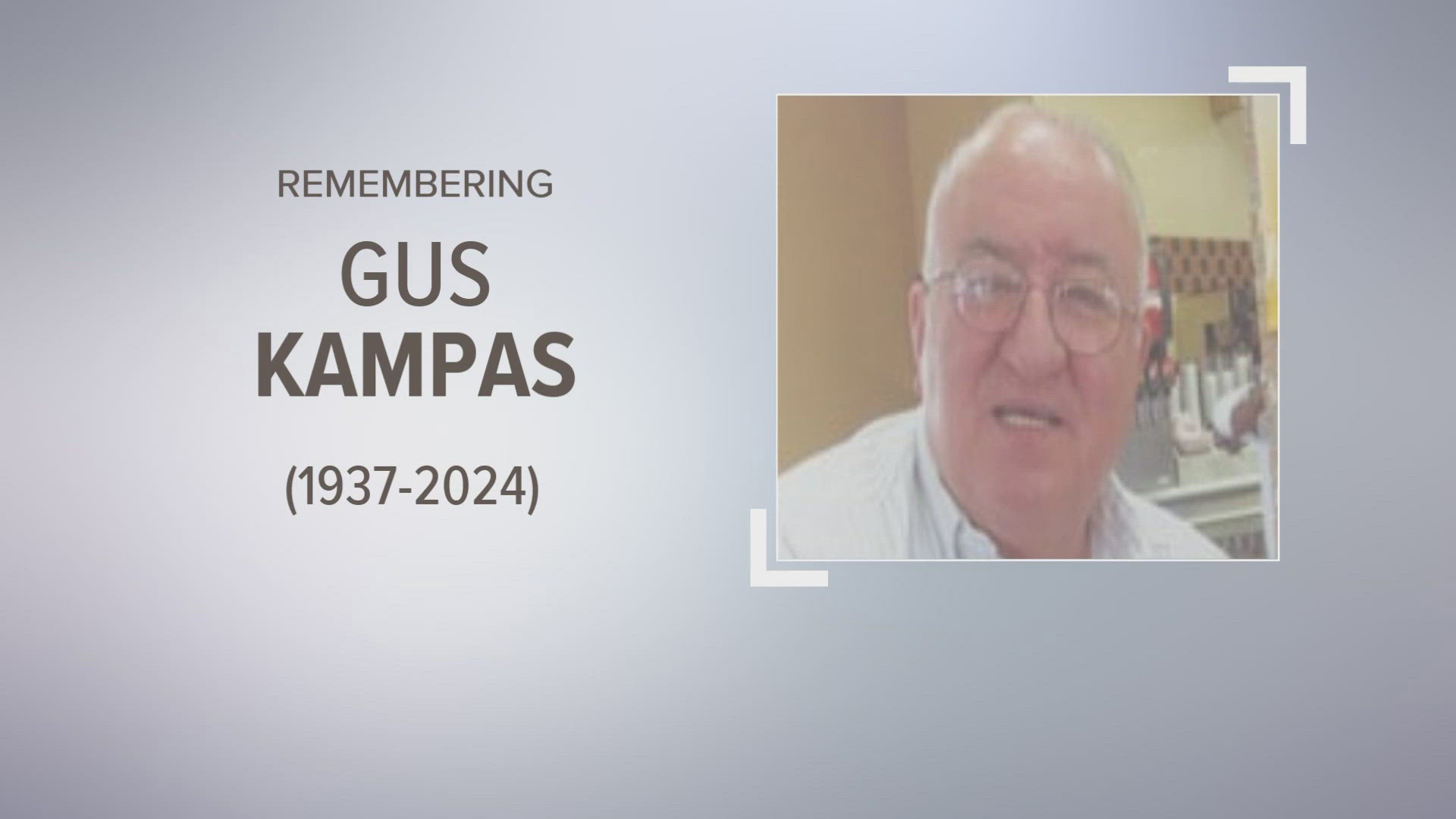 Gus Kampas immigrated to the U.S. in 1950, arriving at Ellis Island and navigating customs at 13 years old. The Varsity Inn closed in 2012.