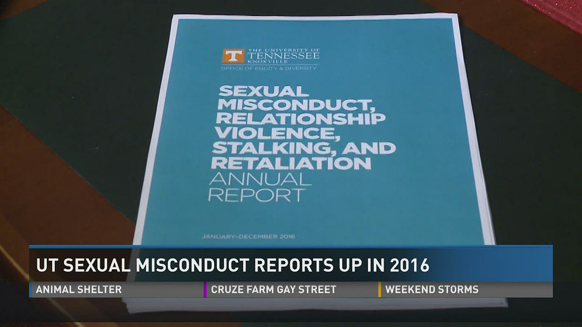 The University of Tennessee had 64 reports of sexual misconduct in 2016.